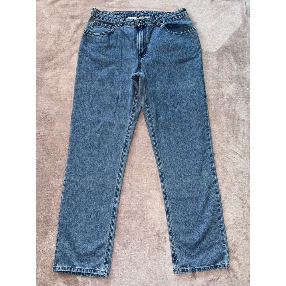 Carhartt Women's Jeans Blue Denim Mid Rise Relaxed‎ Fit Size 16 NWT